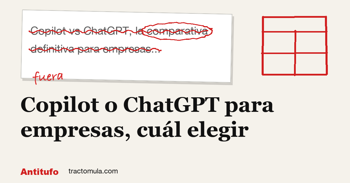 Copilot o ChatGPT para empresas, cuál elegir. Guía de Tractomula.